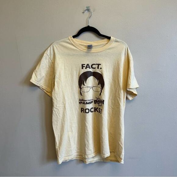 Vintage L short sleeve t-shirt Dwight Shrut STAFF Gildan 1990s - Picture 1 of 8